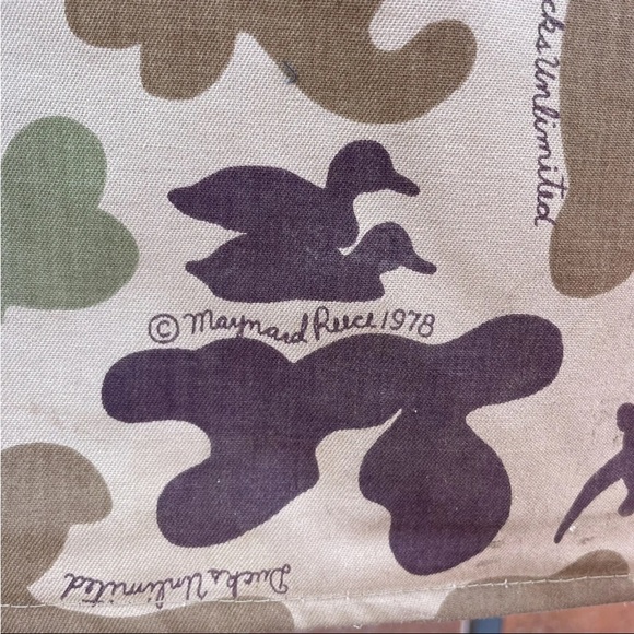 Bob Allen Ducks Unlimited Maynard Reese Hunting Coat Med Camo Jacket 1978 USA LH - Picture 10 of 16